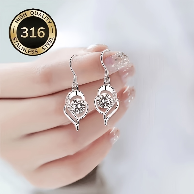 1 Pair Premium 316 Material Fashion Pendant Women's Earrings